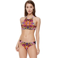 Pink Florales Muster Banded Triangle Bikini Set by 2607694c