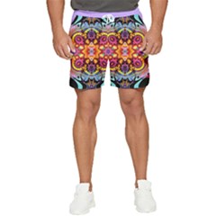 Pink Florales Muster Men s Runner Shorts by 2607694c