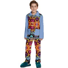 Blume Abstrakt Kids  Long Sleeve Velvet Pajamas Set by 2607694c