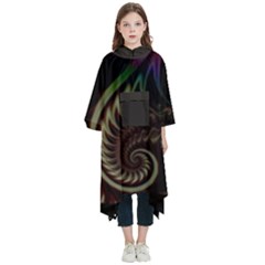 Fractal 1 Kids  Hooded Rain Ponchos by 2607694c