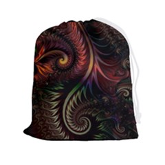 Fractal  Drawstring Pouch (2xl) by 2607694c