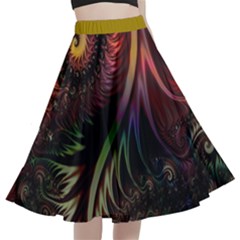 Fractal A-line Full Circle Midi Skirt With Pocket by 2607694c