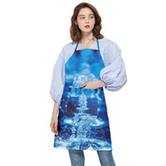 Water Blue Wallpaper Pocket Apron by Azkajaya