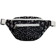 Chalk Music Notes Signs Seamless Pattern Fanny Pack by Ravend