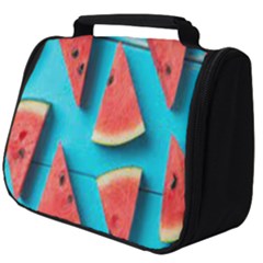 Watermelon Blue Background Full Print Travel Pouch (big) by Azkajaya