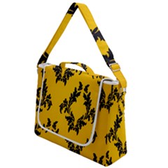 Yellow Regal Filagree Pattern Box Up Messenger Bag by Azkajaya