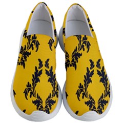 Yellow Regal Filagree Pattern Women s Lightweight Slip Ons by Azkajaya