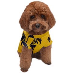 Yellow Regal Filagree Pattern Dog T-shirt by Azkajaya