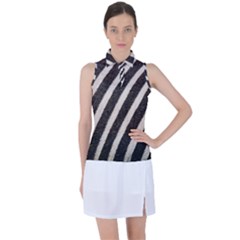 Zebra Zebra Pattern Zebra Fur Zebra Print Strip Women s Sleeveless Polo T-shirt by Azkajaya