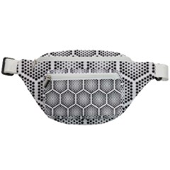 Halftone Tech Hexagons Seamless Pattern Fanny Pack by Ket1n9