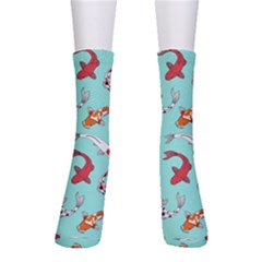 Pattern With Koi Fishes Crew Socks by Ket1n9