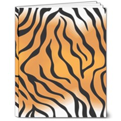 Tiger Skin Pattern 8  X 10  Softcover Notebook by Ket1n9