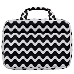 Wave Pattern Wavy Halftone Travel Toiletry Bag With Hanging Hook by Loisa77