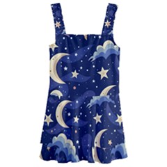 Night Moon Seamless Kids  Layered Skirt Swimsuit by Loisa77