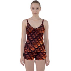 Fractal Frax Tie Front Two Piece Tankini by Askadina