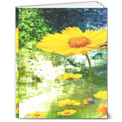 Yellow Flowers 8  X 10  Softcover Notebook by Ket1n9