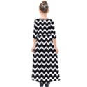 Wave-black White Kids  Quarter Sleeve Maxi Dress View2