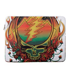 Grateful Steal Your Face Deadhead Hippie Logo Symbol 15  Vertical Laptop Sleeve Case With Pocket by Loisa77