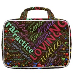 Loving Practice Agape Heart Travel Toiletry Bag With Hanging Hook by Paksenen