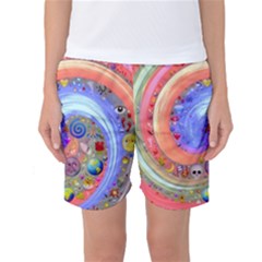 Swirl Vortex Emoji Cyclone Motion Women s Basketball Shorts by Paksenen