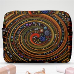 Swirl Vortex Emoji Cyclone Motion Art Make Up Pouch (large) by Paksenen