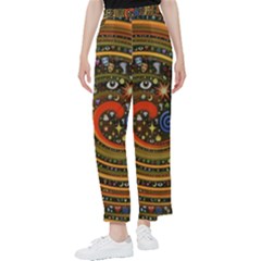 Swirl Vortex Emoji Cyclone Motion Art Women s Pants  by Paksenen