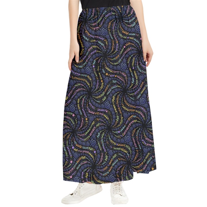 Do Be Action Stillness Doing Maxi Chiffon Skirt