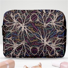 Mental Human Experience Mindset Pattern Make Up Pouch (large) by Paksenen