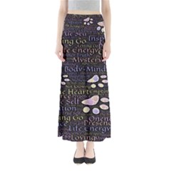 Footprints Path Mystery Unknown Full Length Maxi Skirt by Paksenen