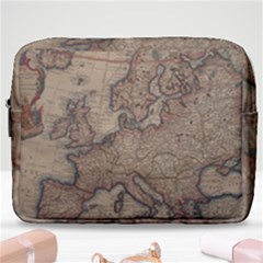 Old Vintage Classic Map Of Europe Make Up Pouch (large) by Paksenen