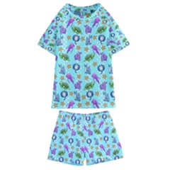 Sea Ocean Sealife Turtle Jellyfish Kids  Swim T-shirt And Shorts Set by Loisa77