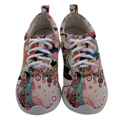 Whimsical Colorful Young Girl Women Athletic Shoes by Loisa77