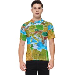 World Map Men s Short Sleeve Rash Guard by Ket1n9