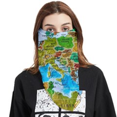 World Map Face Covering Bandana (triangle) by Ket1n9