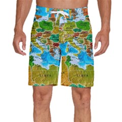 World Map Men s Beach Shorts by Ket1n9