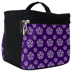 White Pentacle And Purple Pattern Make Up Travel Bag (big) by cheekywitch