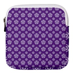 White Pentacle And Purple Pattern Mini Square Pouch by cheekywitch