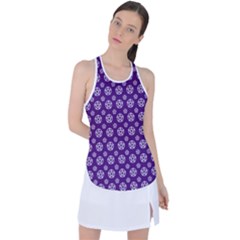 White Pentacle And Purple Pattern Racer Back Mesh Tank Top by cheekywitch