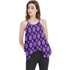 White Pentacle And Purple Pattern Flowy Camisole Tank Top by cheekywitch