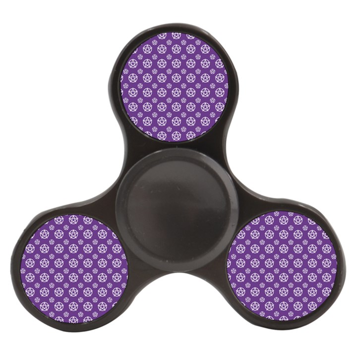 White pentacle and purple pattern Finger Spinner