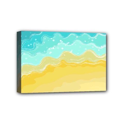 Abstract Background Beach Coast Mini Canvas 6  X 4  (stretched) by anzea