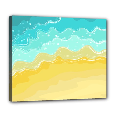 Abstract Background Beach Coast Deluxe Canvas 24  X 20  (stretched) by anzea