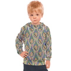 Tribal Background Boho Batik Kids  Hooded Pullover by anzea