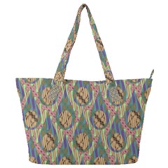 Tribal Background Boho Batik Full Print Shoulder Bag by anzea