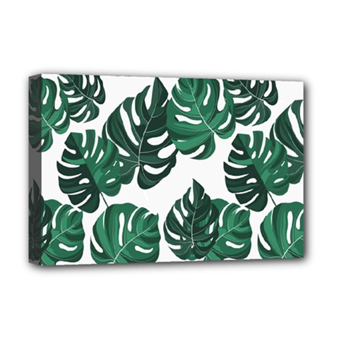 Illustrations Monstera Leafes Deluxe Canvas 18  X 12  (stretched) by anzea