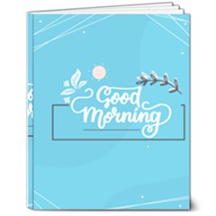 Background Good Morning 8  X 10  Softcover Notebook by anzea