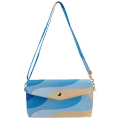 Illustrations Waves Line Rainbow Removable Strap Clutch Bag by anzea