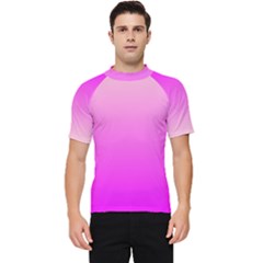 Gradient Pink - Pastel Yellow Pink Rosa Men s Short Sleeve Rash Guard by 2607694c