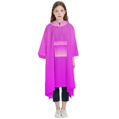 Gradient Pink - Pastel Yellow Pink Rosa Kids  Hooded Rain Ponchos by 2607694c