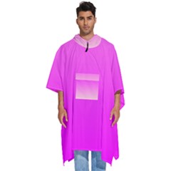 Gradient Pink - Pastel Yellow Pink Rosa Men s Hooded Rain Ponchos by 2607694c